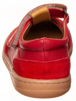 Leder-Barfußschuhe in Rot