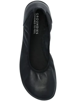 Leder-Barfußschuhe in Schwarz