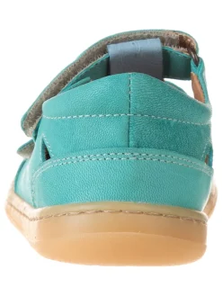 Leder-Barfußschuhe in Türkis