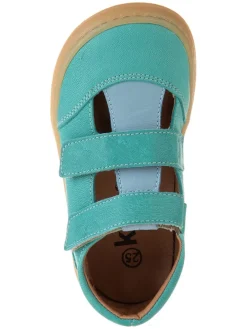 Leder-Barfußschuhe in Türkis