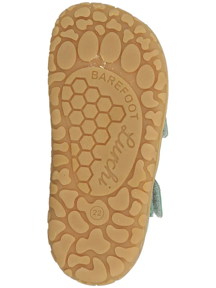 Leder-Barfußschuhe "Nando" in Türkis