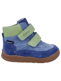 Leder-Barfußschuhe "Samy" in Blau/ Grün