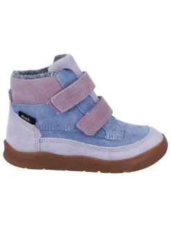 Leder-Barfußschuhe "Samy" in Hellblau/ Lila