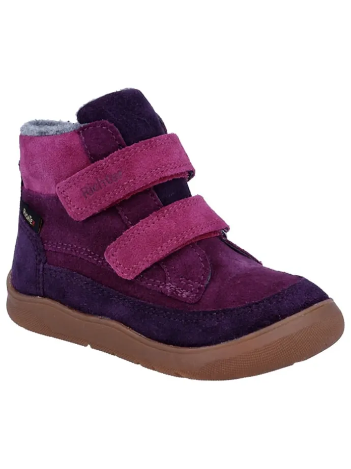 Leder-Barfußschuhe "Samy" in Lila/ Pink