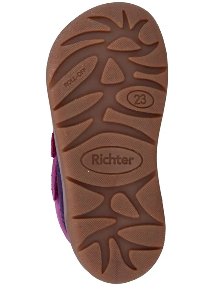 Leder-Barfußschuhe "Samy" in Lila/ Pink