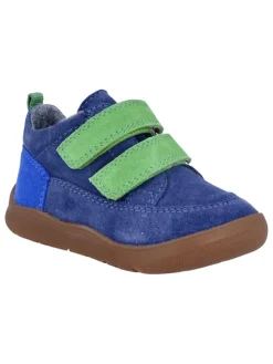 Leder-Barfußschuhe "Samy" in Blau/ Grün