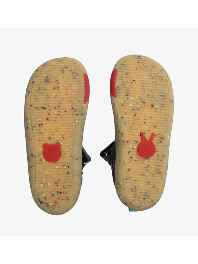 Leder-Barfußschuhe "Stella" in Schwarz