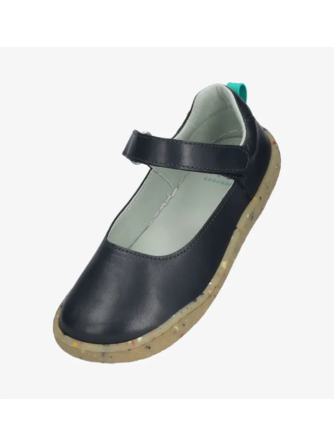 Leder-Barfußschuhe "Stella" in Schwarz