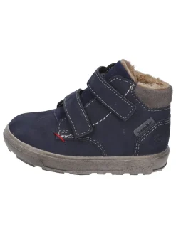 Leder-Boots "Alex" in Dunkelblau/ Beige