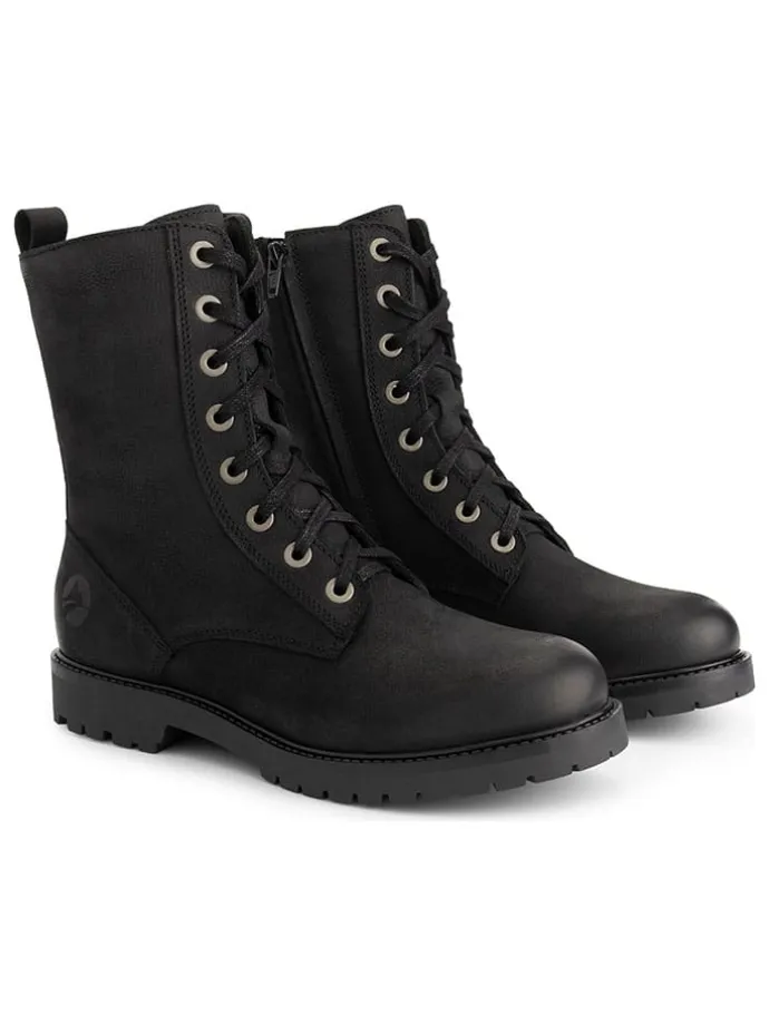 Leder-Boots "Bossvika" in Schwarz