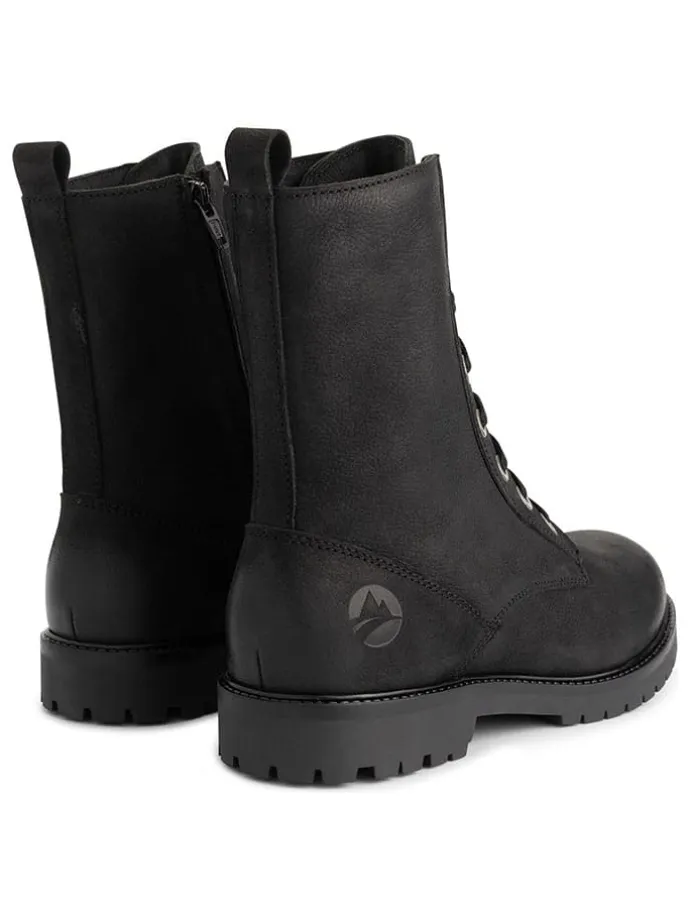 Leder-Boots "Bossvika" in Schwarz