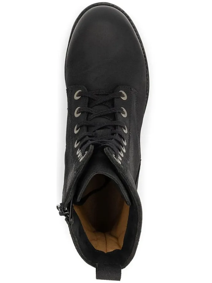 Leder-Boots "Bossvika" in Schwarz