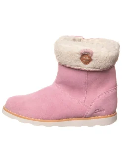 Leder-Boots "Crown Loop" in Rosa