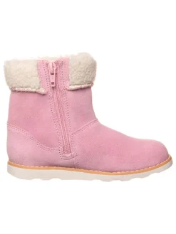 Leder-Boots "Crown Loop" in Rosa