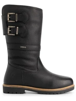 Leder-Boots "Dawson" in Schwarz