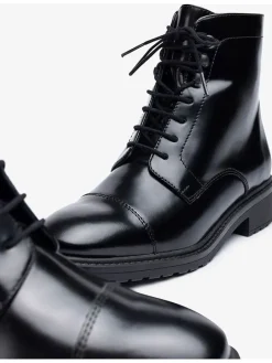 Leder-Boots "Eady" in Schwarz