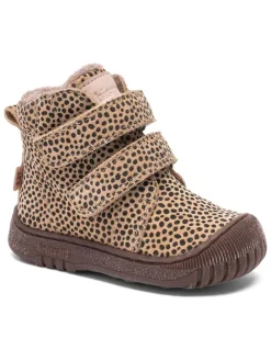 Leder-Boots "Evon" in Beige/ Schwarz