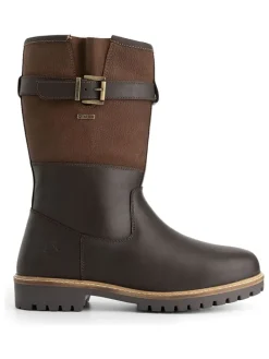 Leder-Boots "Fjaere" in Braun