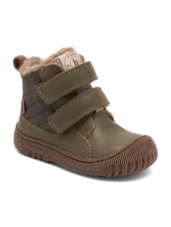 Leder-Boots "Helton" in Khaki