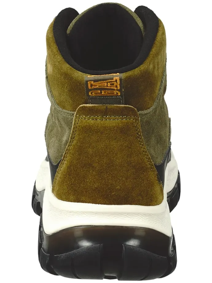 Leder-Boots "Hillark" in Grün/ Schwarz/ Weiß