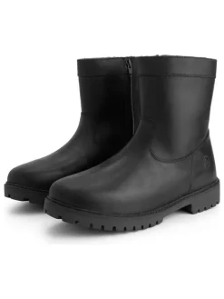 Leder-Boots "Husby" in Schwarz