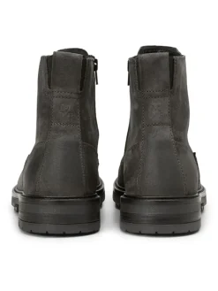 Leder-Boots in Anthrazit