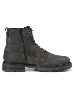 Leder-Boots in Anthrazit