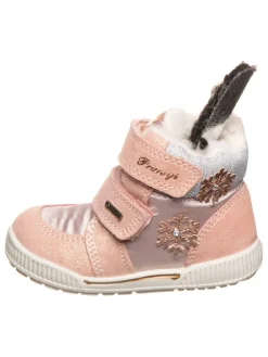 Leder-Boots in Apricot