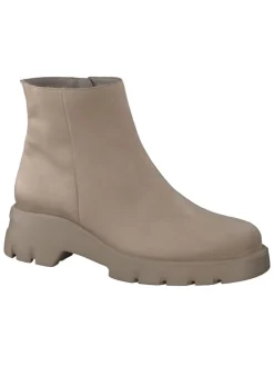 Leder-Boots in Beige