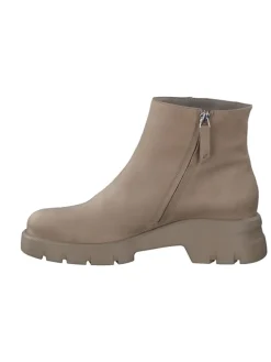 Leder-Boots in Beige