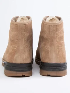 Leder-Boots in Beige