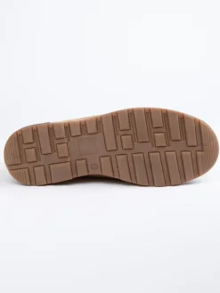 Leder-Boots in Beige