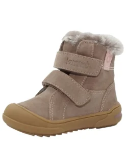 Leder-Boots in Beige