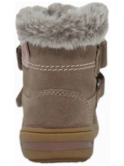Leder-Boots in Beige