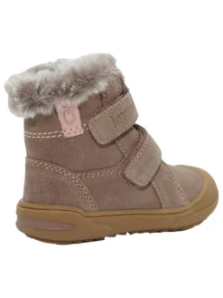 Leder-Boots in Beige