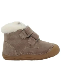 Leder-Boots in Beige