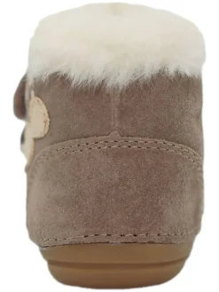 Leder-Boots in Beige