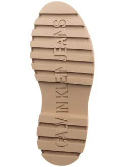 Leder-Boots in Beige/ Creme