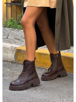 Leder-Boots in Braun