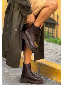 Leder-Boots in Braun