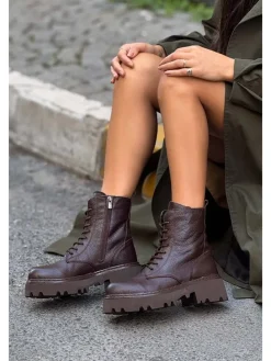 Leder-Boots in Braun