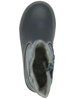 Leder-Boots in Dunkelblau