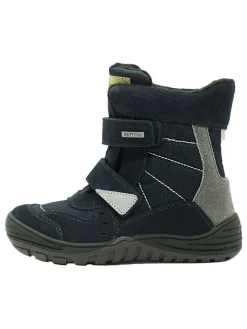 Leder-Boots in Dunkelblau