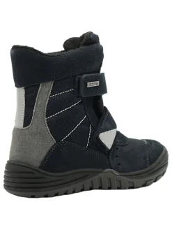 Leder-Boots in Dunkelblau