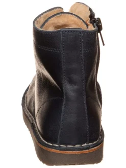 Leder-Boots in Dunkelblau