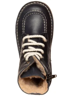 Leder-Boots in Dunkelblau