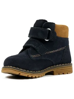 Leder-Boots in Dunkelblau