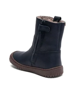 Leder-Boots in Dunkelblau