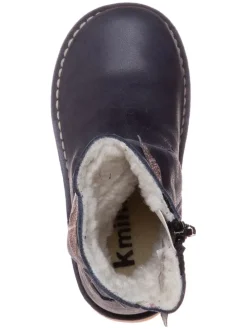 Leder-Boots in Dunkelblau