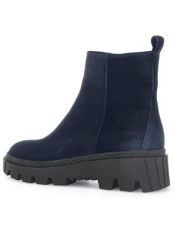 Leder-Boots in Dunkelblau